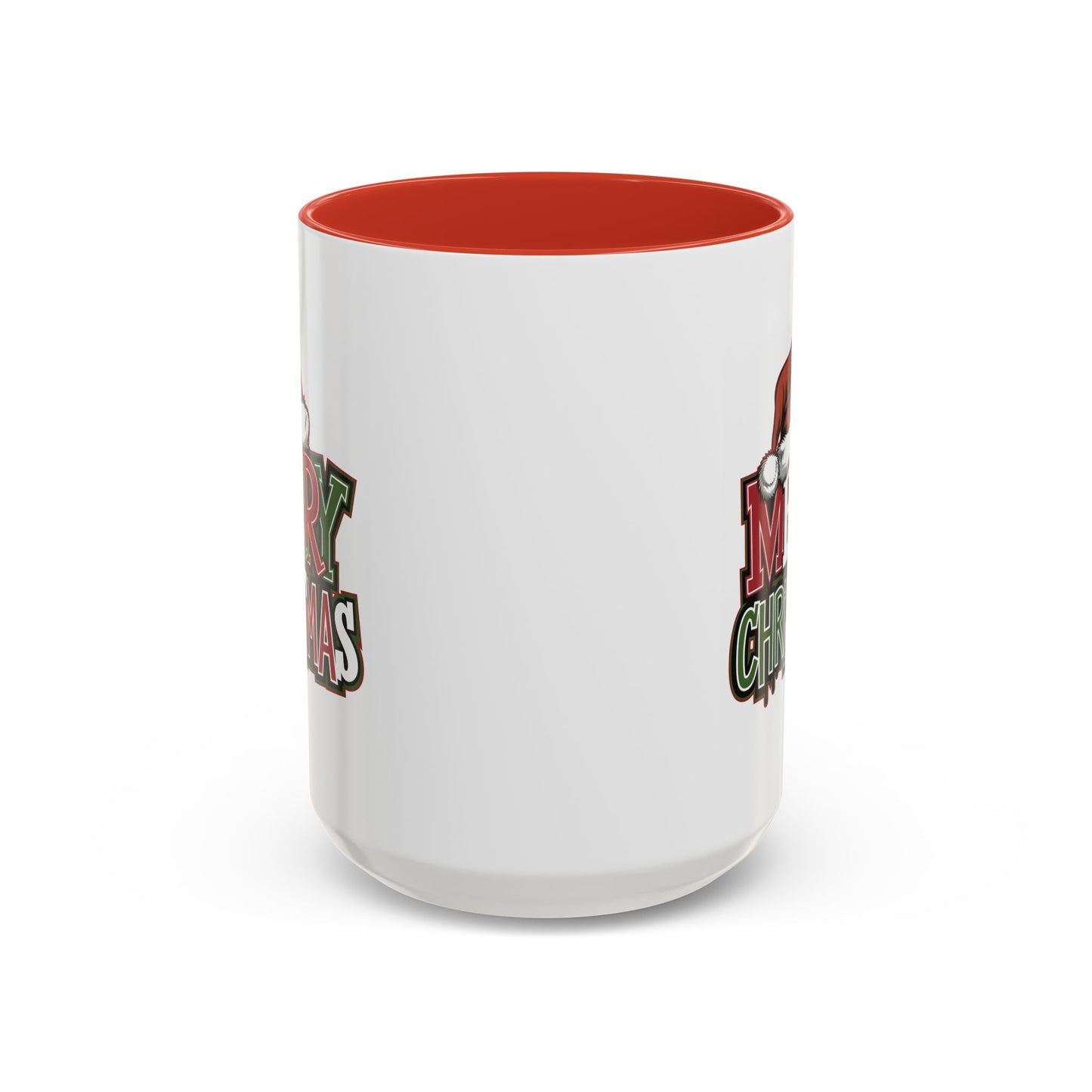 Christmas Mug - Merry Christmas Red Green & White Graffiti Hat