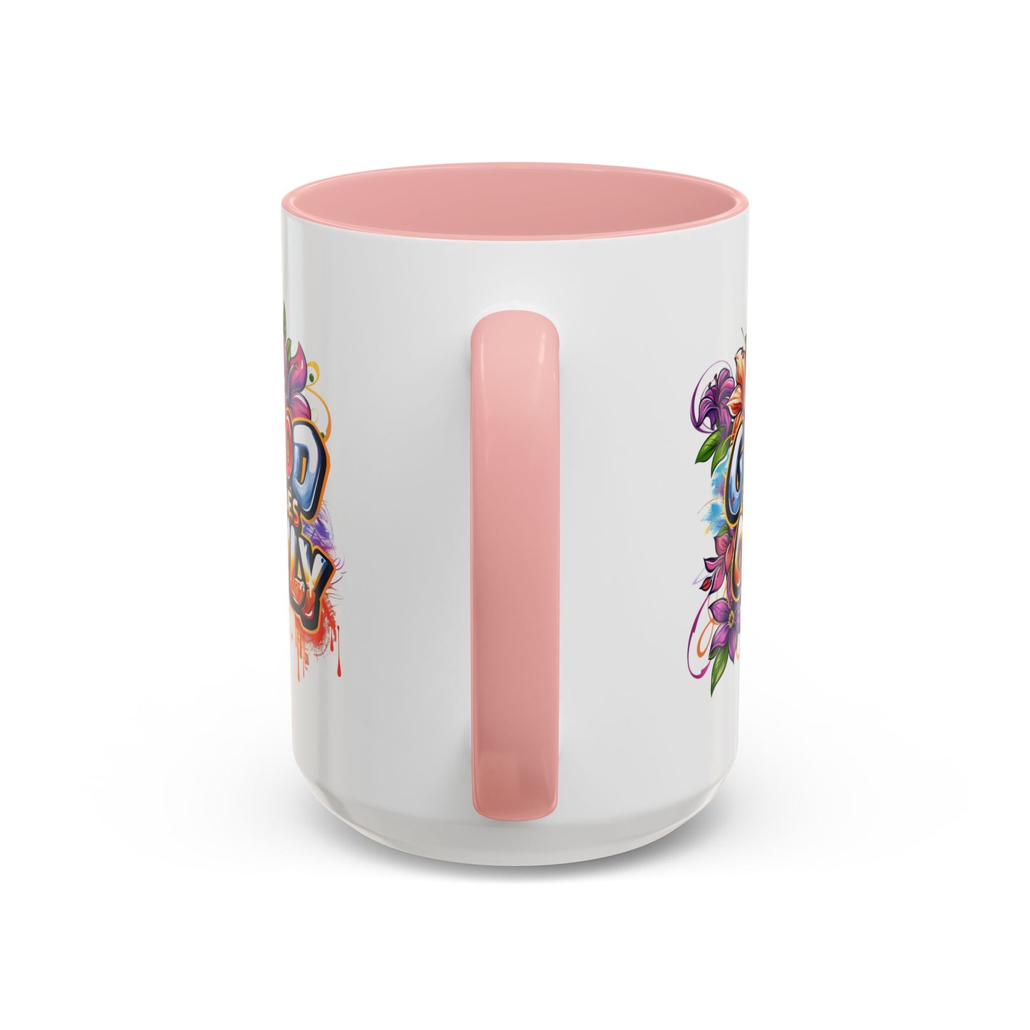 Wellness Mug - Good Vibes Only Graffiti Flowers