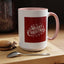 Christmas Mug - Merry Christmas White Text Maroon Background
