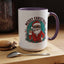Christmas Mug - Merry Christmas Black & Red Text Cool Santa