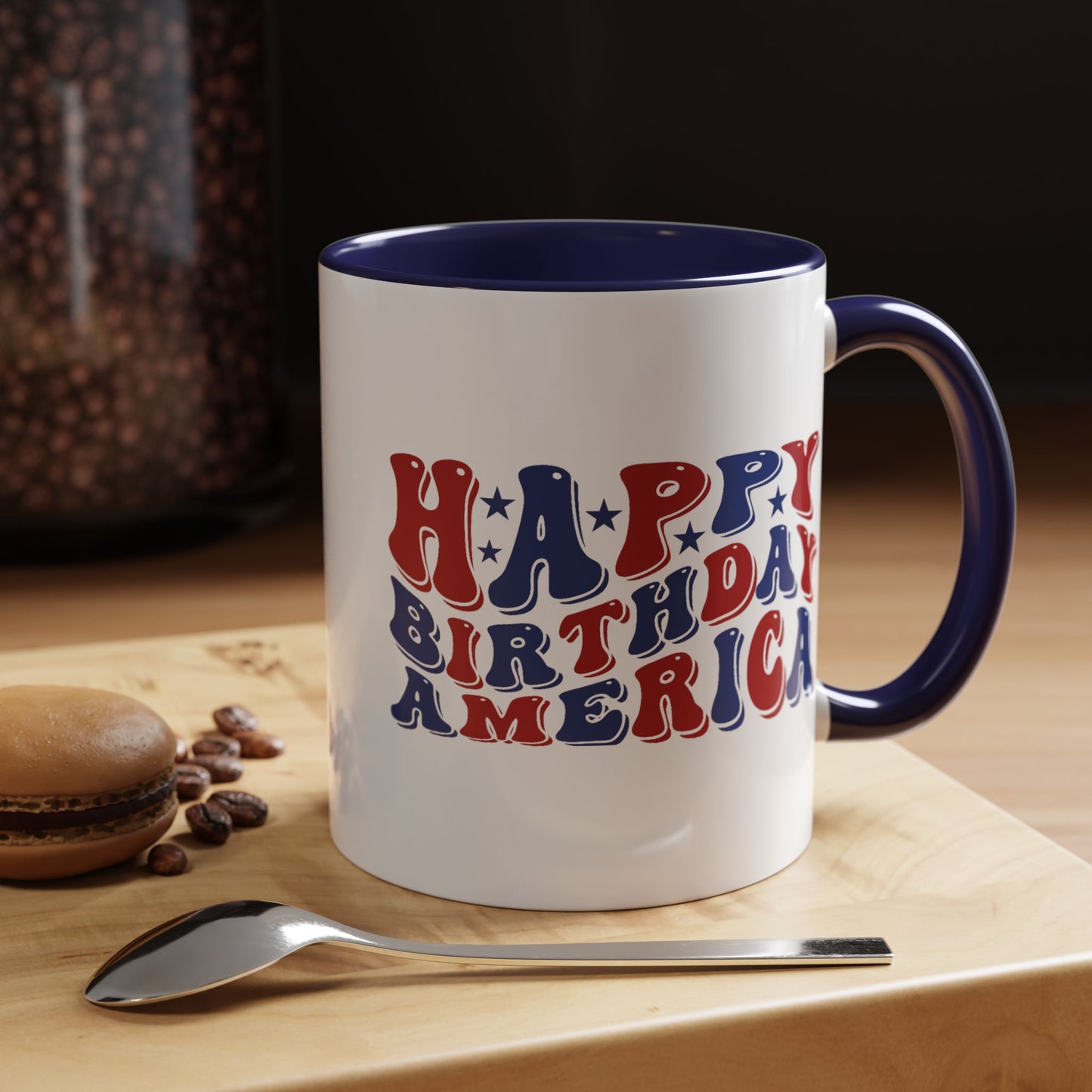 4th of July Mug - Happy Birthday America Retro