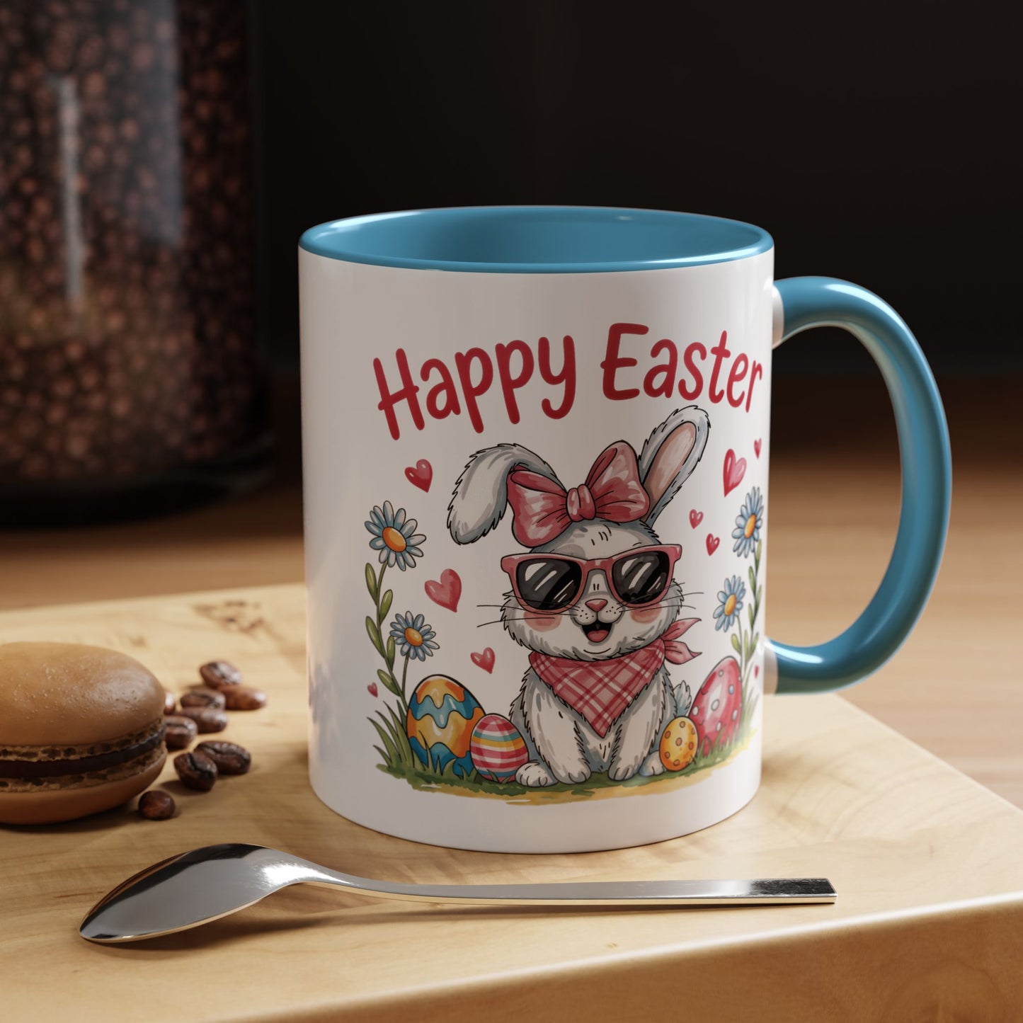 Easter Mug - Happy Easter Cool Bunny