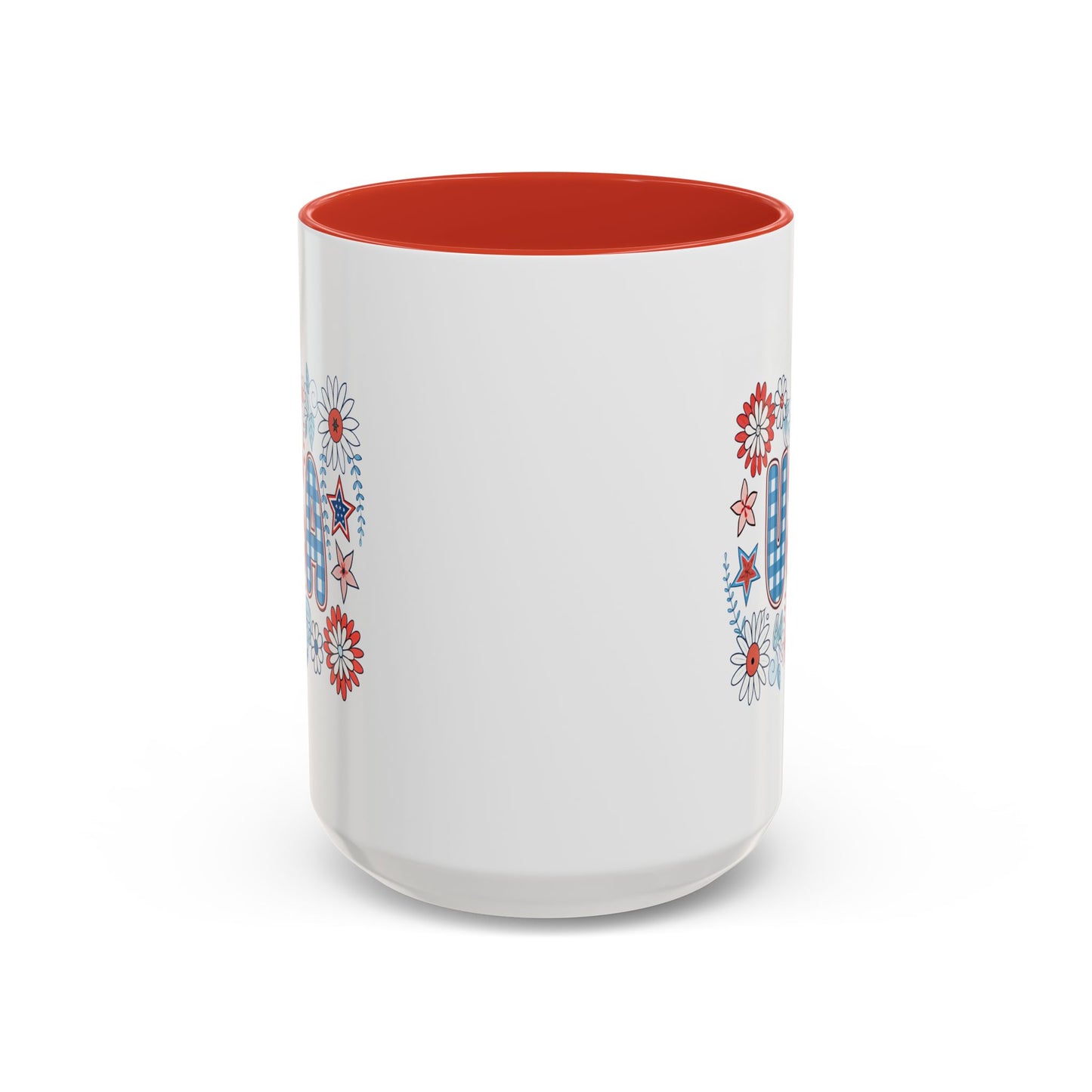4th of July Mug - USA Preppy Floral