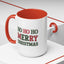 Christmas Mug - Ho Ho Ho Merry Christmas Green & Red Text 2
