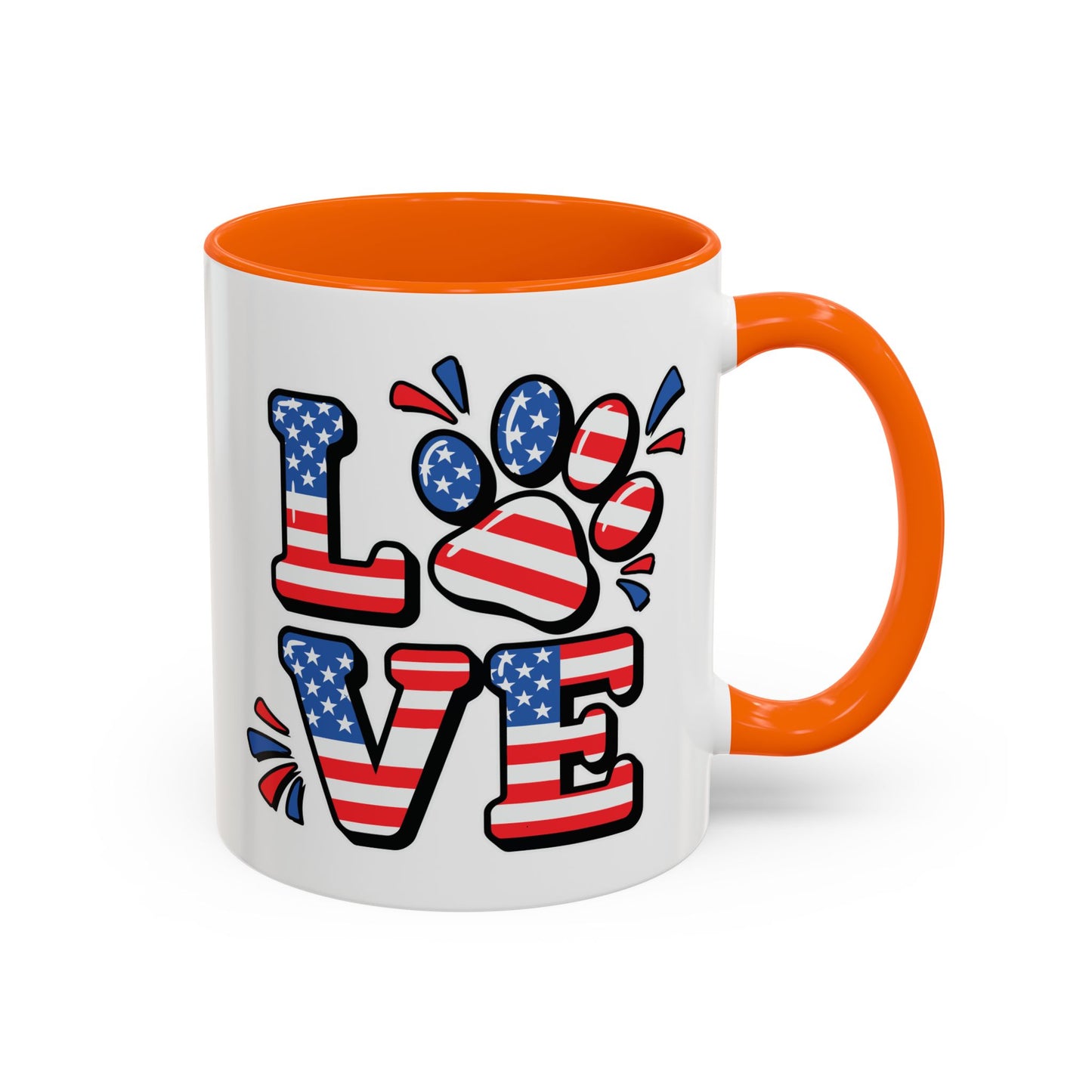 4th of July Mug - Animal Love USA Flag