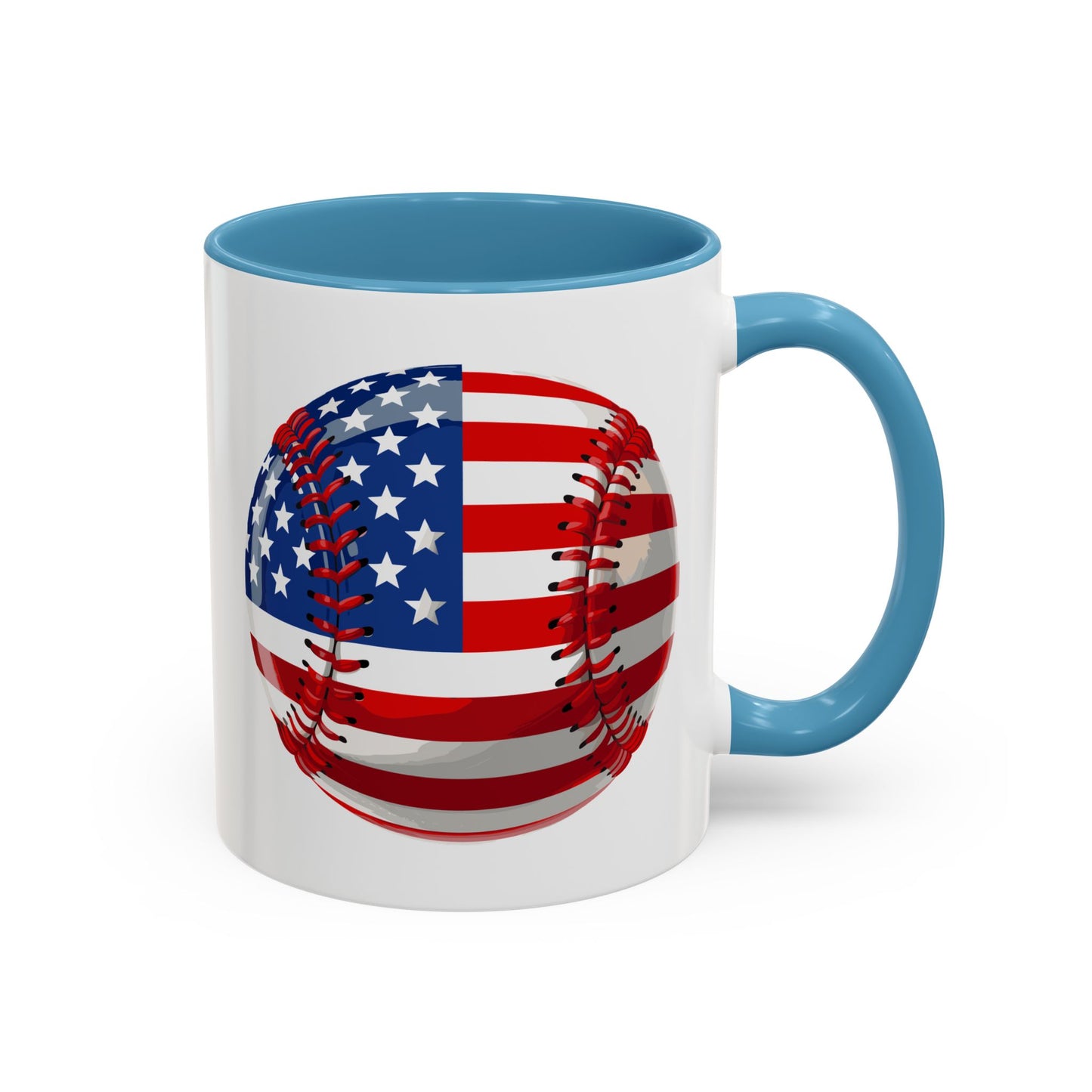 4th of July Mug - Baseball American Flag