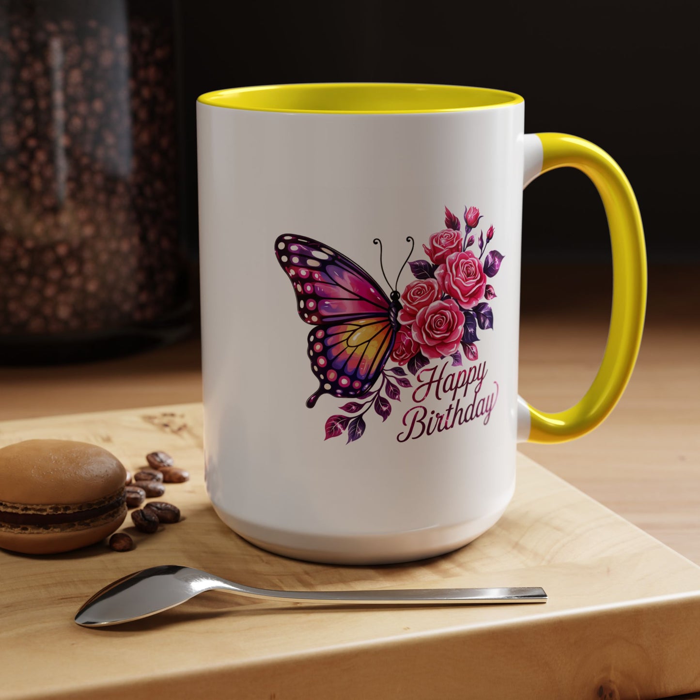 Birthday Mug - Butterfly Flowers