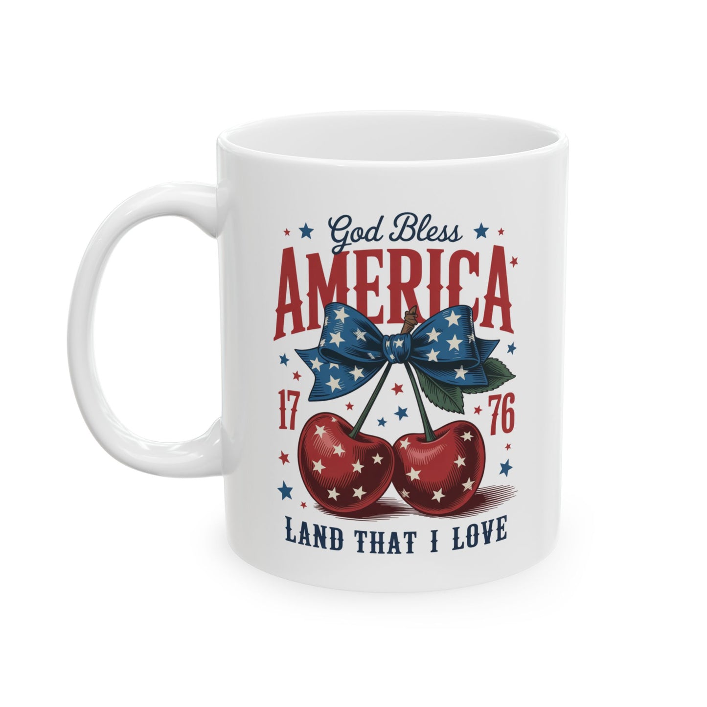 4th of July Mug - God Bless America Cherry