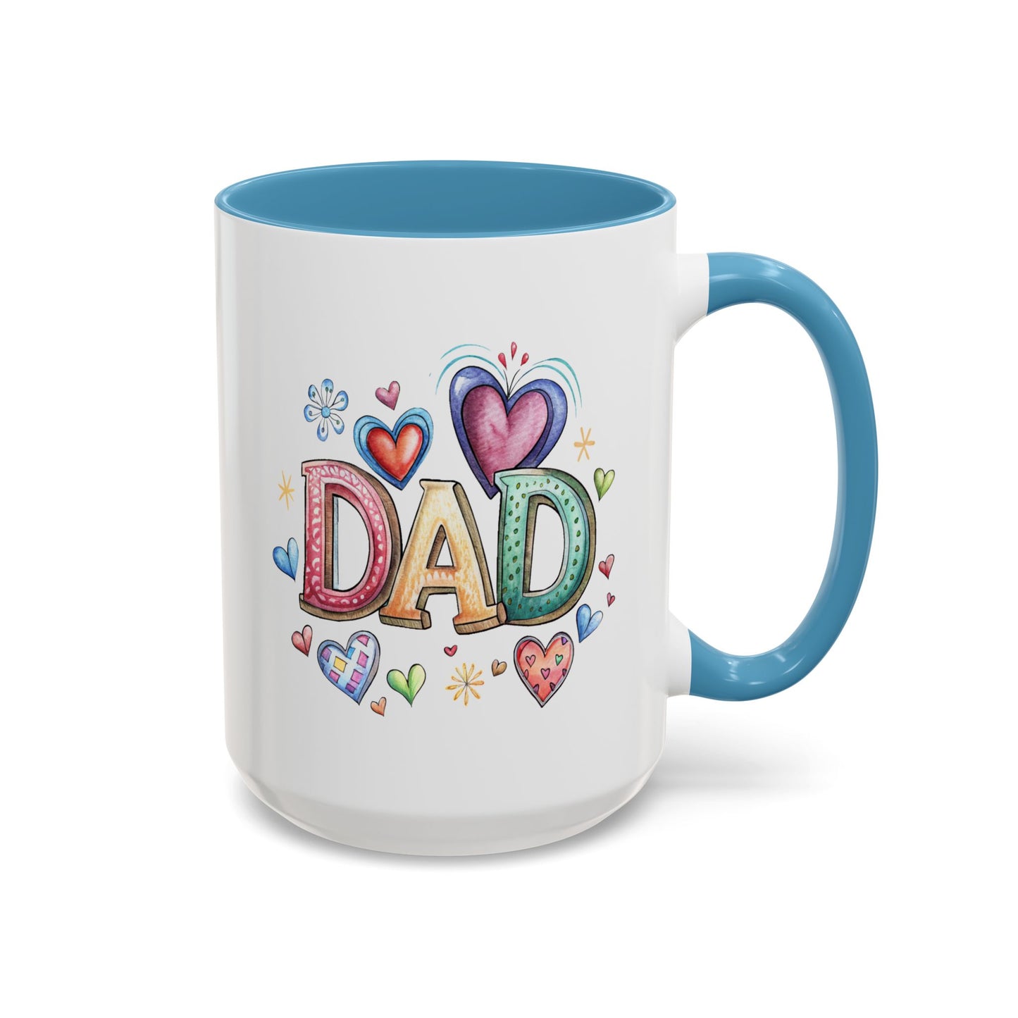 Father's Day Mug - Dad Hearts