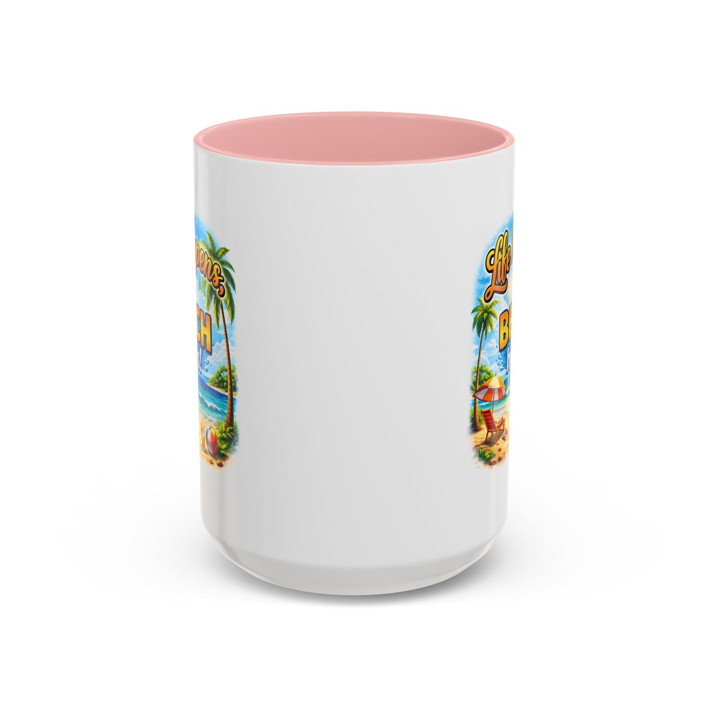 Humor Mug - Life Happens the beach Helps