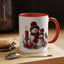 Christmas Mug - Burgundy Snowman Family