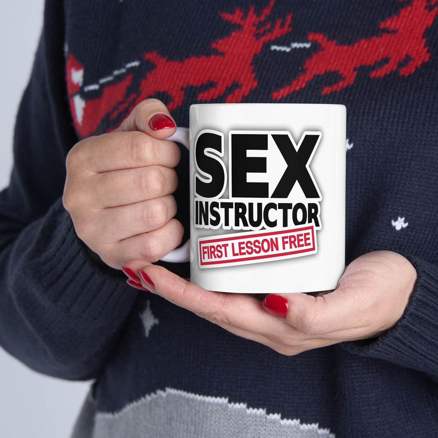 Adult Mug - Sex Instructor First Lesson Free