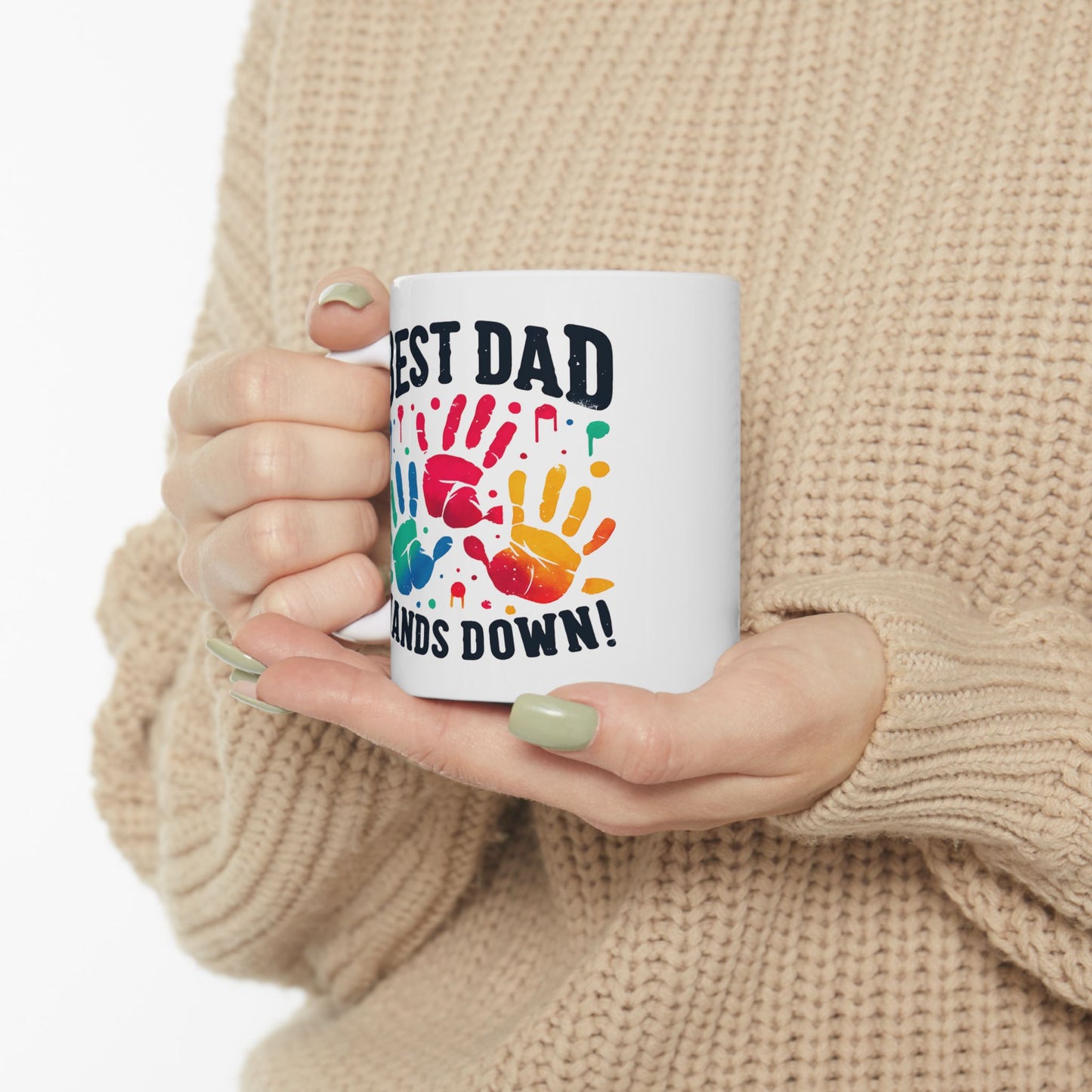 Father's Day Mug - Best Dad Hands Down