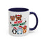Christmas - Merry Christmas Red & Green Text Reindeer Penguin Bear Fox