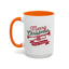 Christmas Mug - Red & Green Text Trumpet