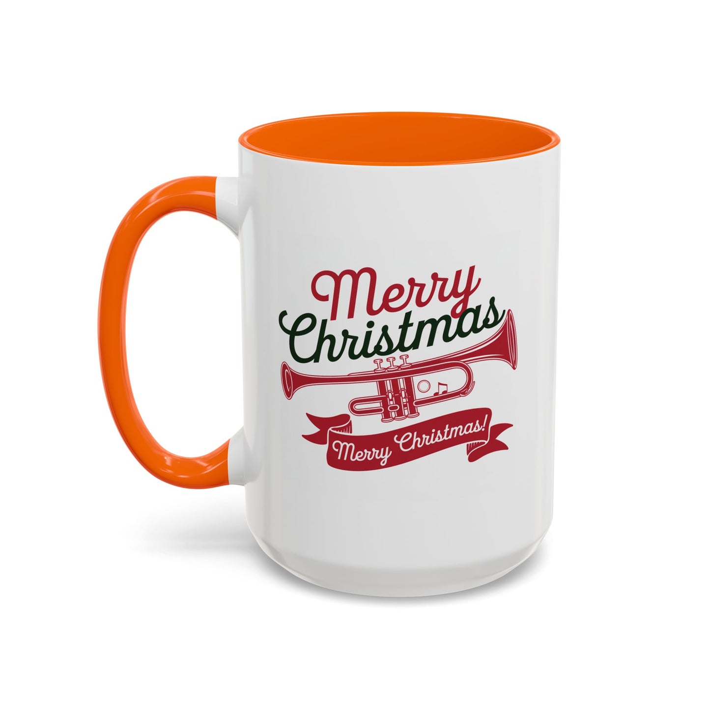 Christmas Mug - Red & Green Text Trumpet