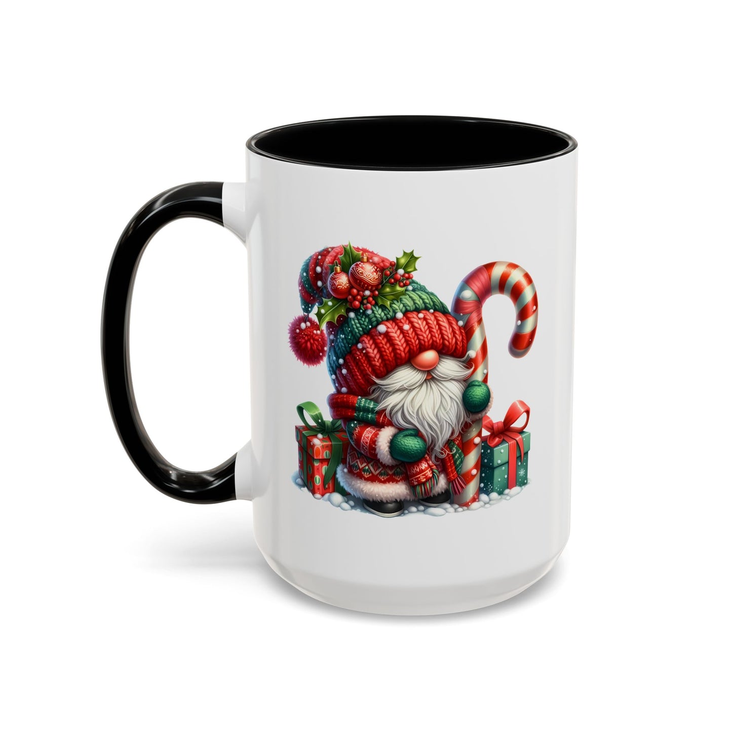 Christmas Mug - Gnome Candy Cane and Presents