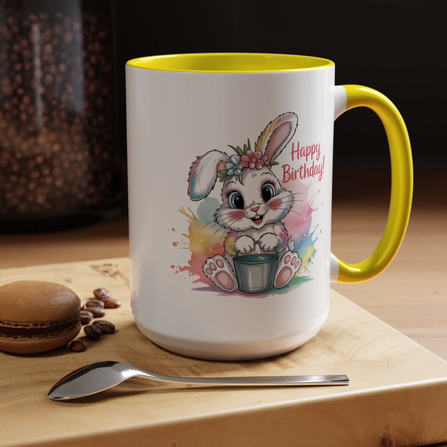 Birthday Mug - Happy Birthday Cute Bunny