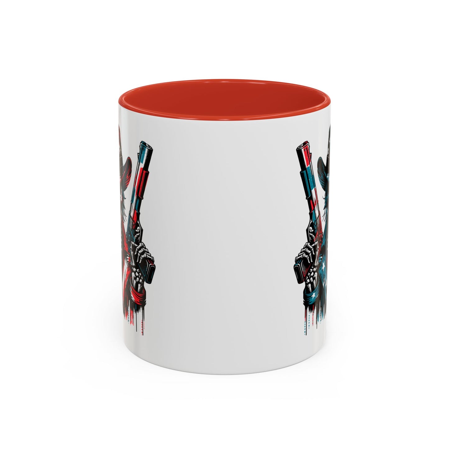 4th of July Mug - Skeleton with American Flag