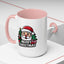 Christmas Mug - Merry Christmas White & Black Text Santa Trees Presents