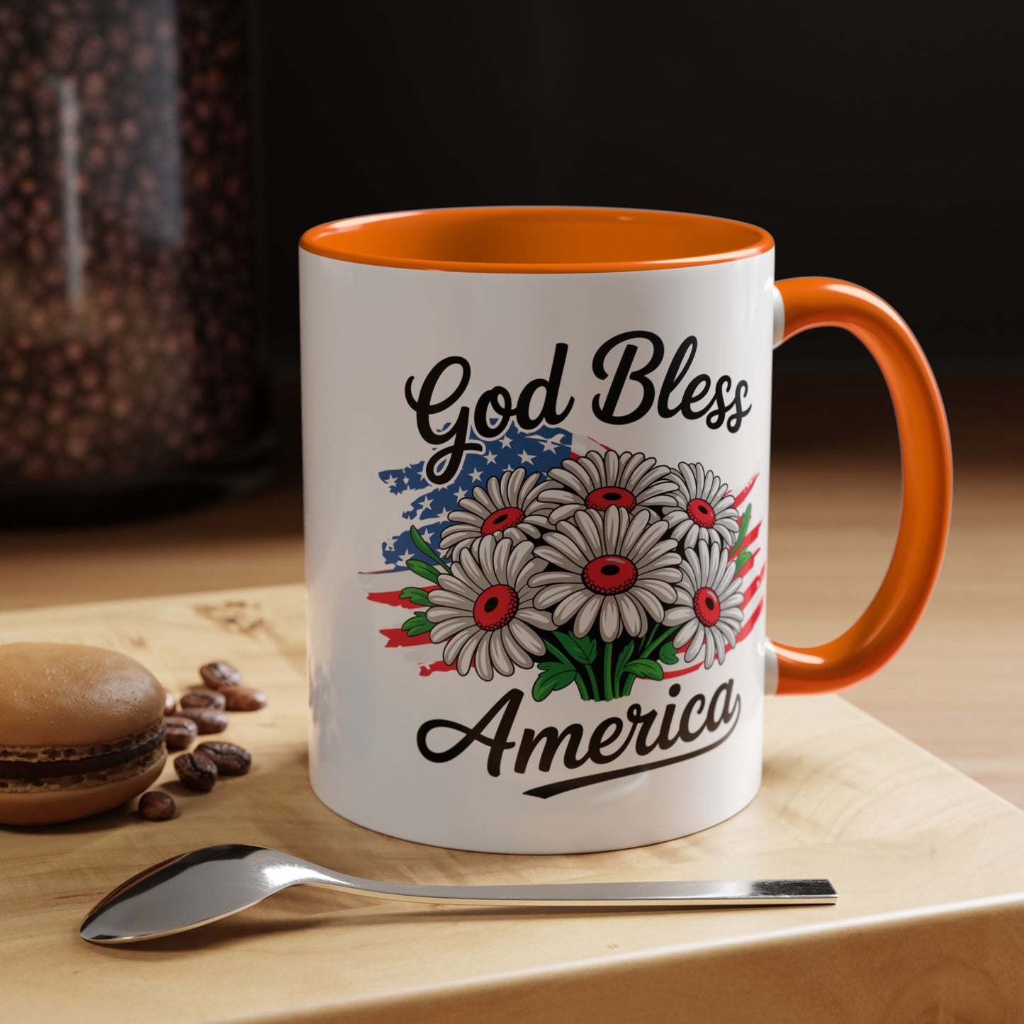 4th of July Mug - God Bless America Daisies