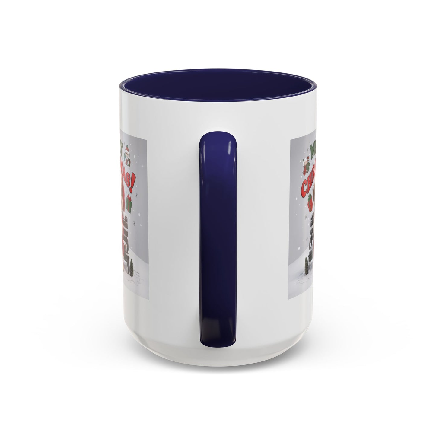 Christmas Mug - Merry Christmas Red Text Puppy Red Top