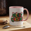 Christmas Mug - Merry Christmas Green Yellow & Red Text Hats
