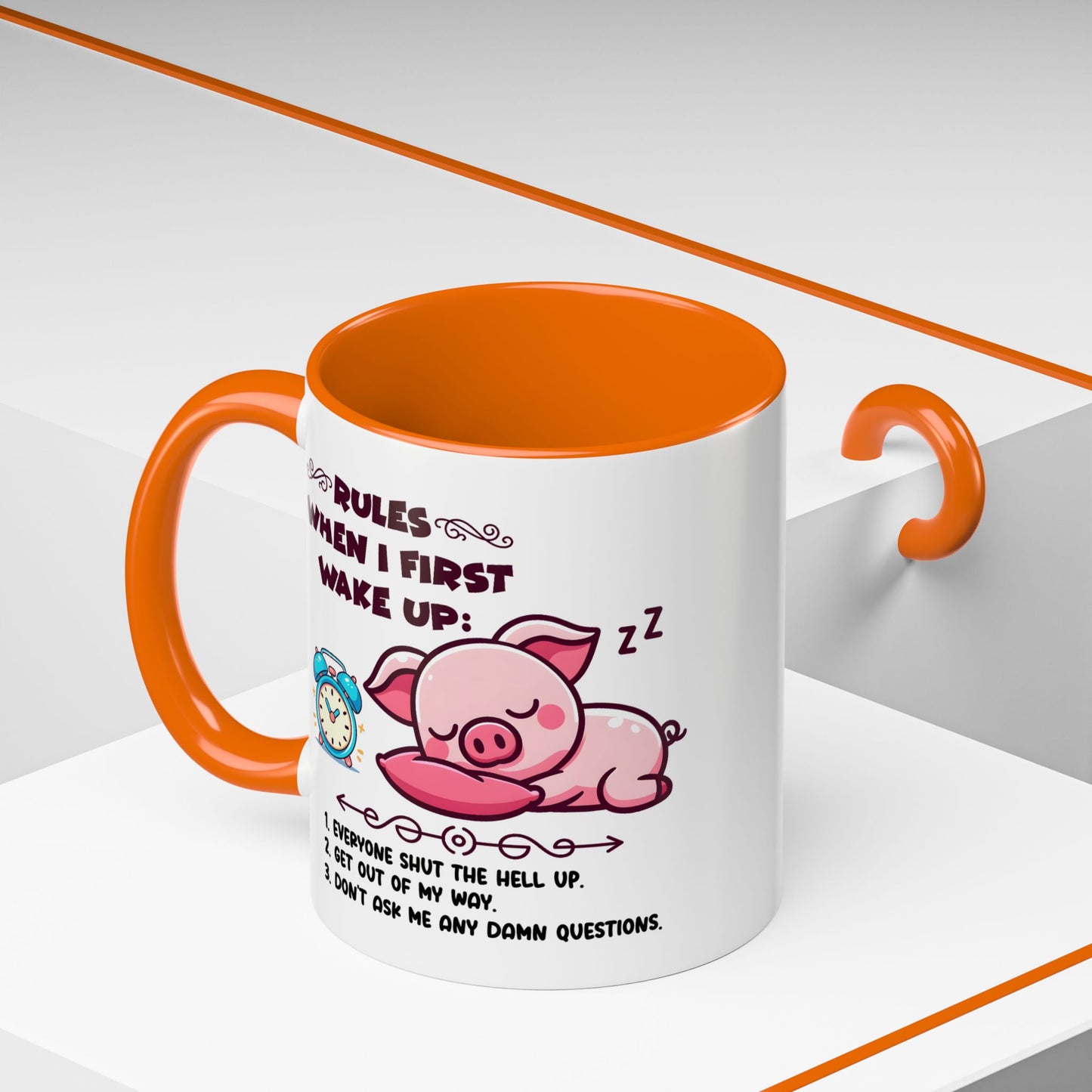 Humor Mug - Rules When I First Wake Up!
