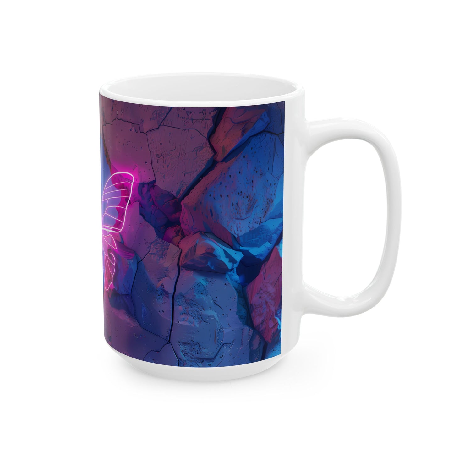 Artistic Mug - Neon Butterfly