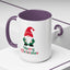 Christmas Mug - Merry Christmas Green & Red Text Gnome Candy Cane