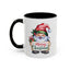 Christmas Mug - Merry Christmas Red & Green Text Gnome Present