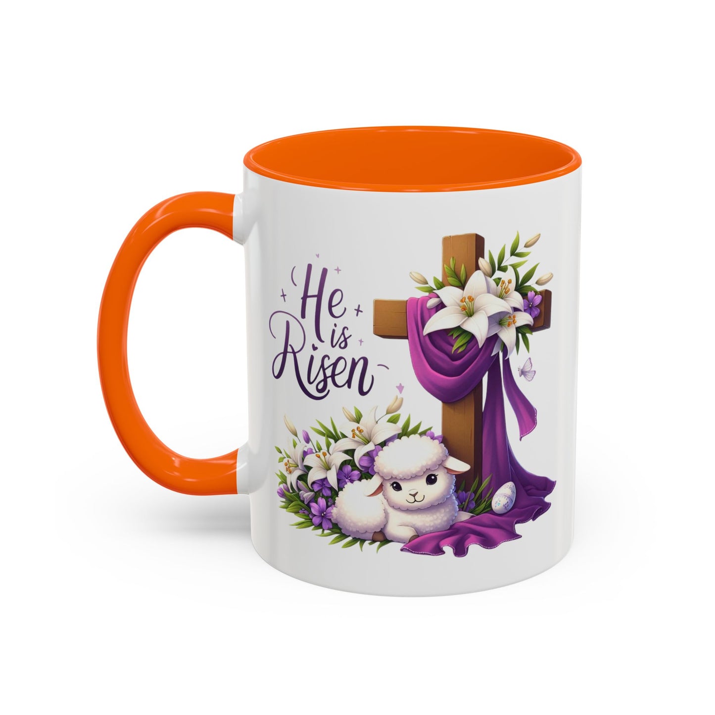 Easter Mug - He Is Risen Cross