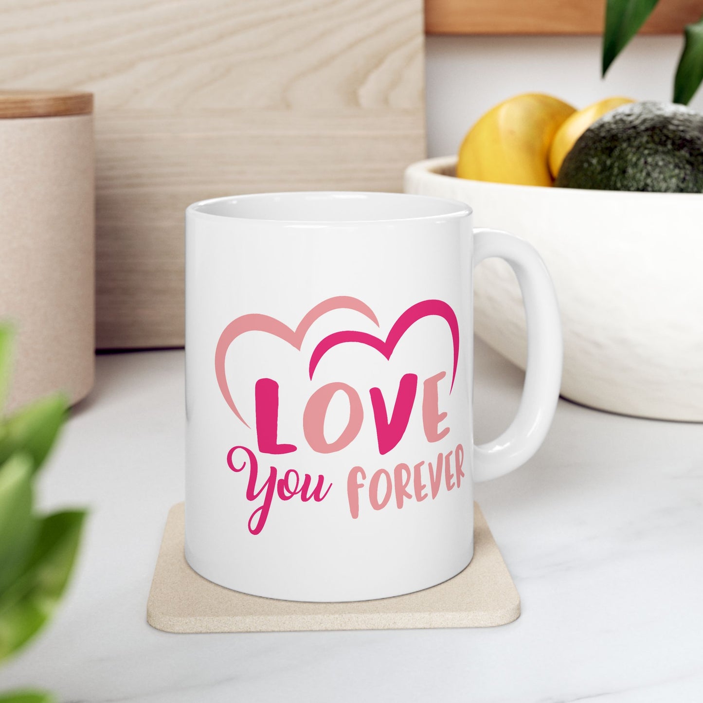 Valentine's Day Mug - Love You Forever Hearts