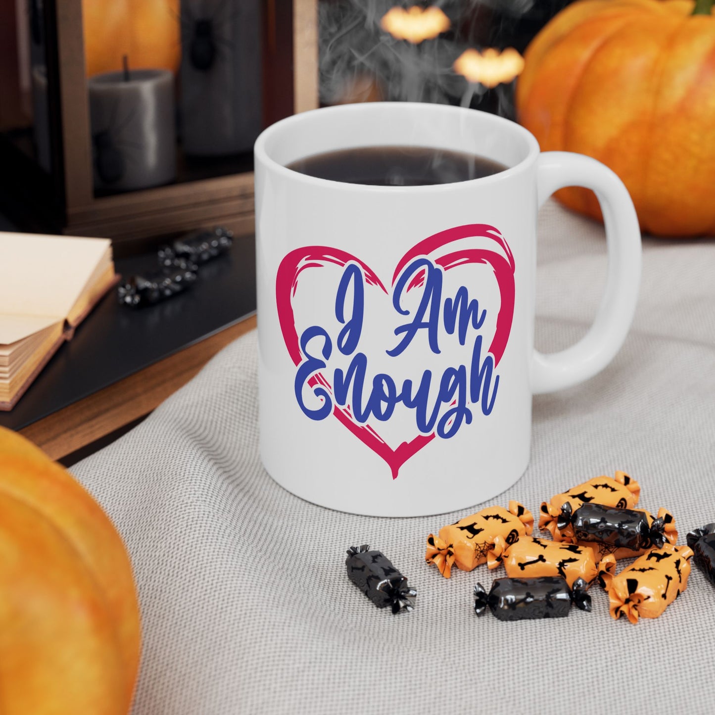 Wellness Mug - I Am Enough Heart