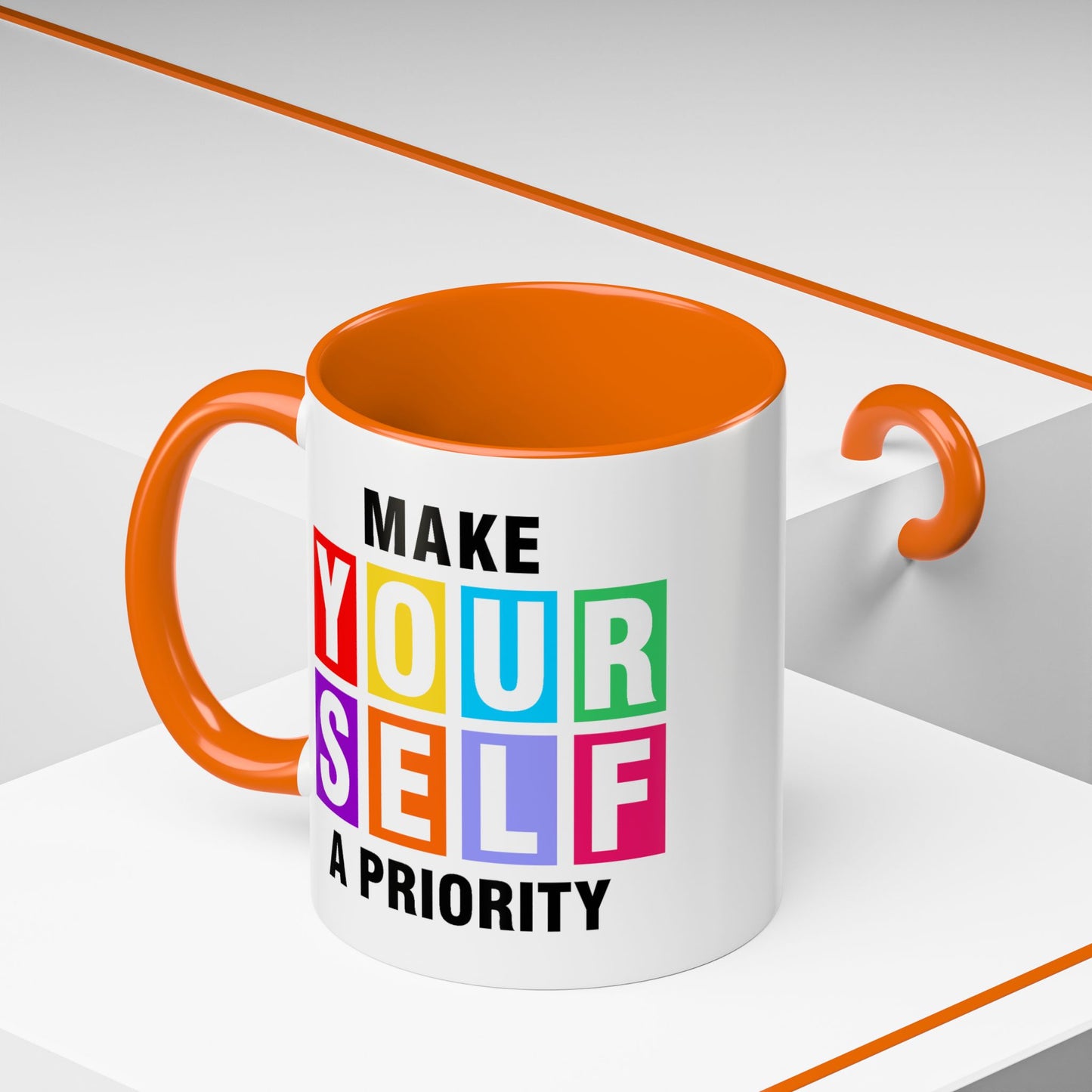 Wellness Mug - Make Yourself a Priority Colored Blocks