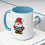 Christmas Mug - Merry Christmas White & Green Text Gnome Snow