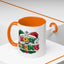 Christmas Mug - Merry Christmas Red Yellow & Green Text Green & Red Hat