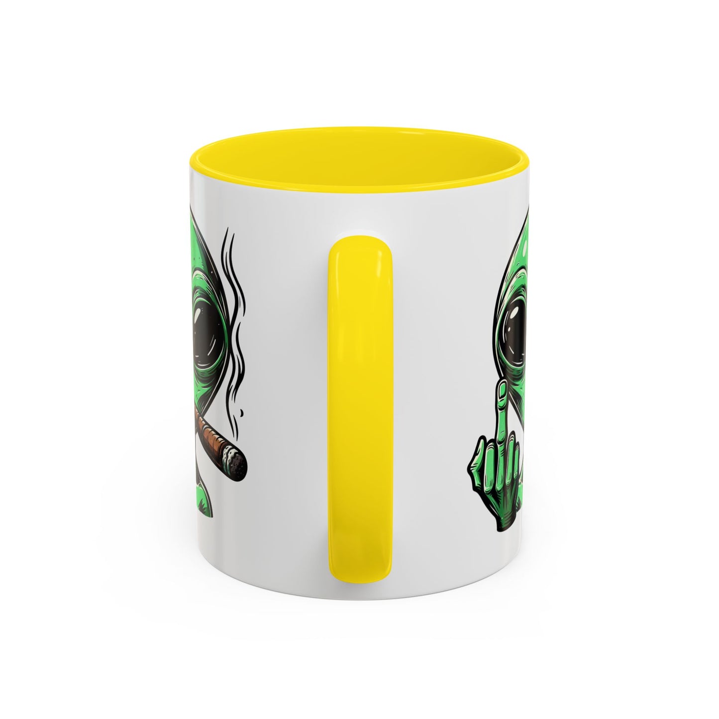 Adult Mug - Green Alien Fuck You Human