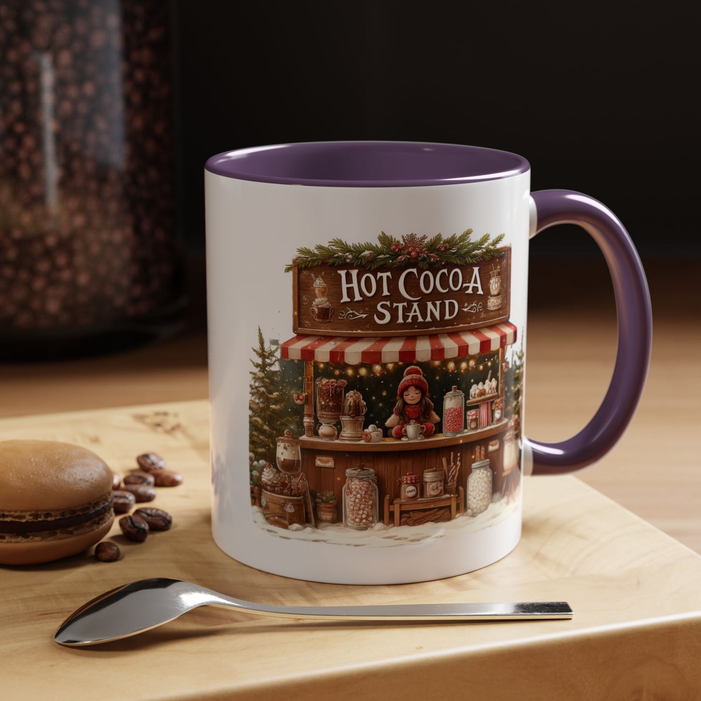 Christmas Mug - Hot Cocoa Stand White Text