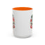 Christmas Mug - Happy Holidays and Merry Christmas Blue Green Yellow Red Text