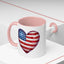 4th of July Mug - Heart American Flag