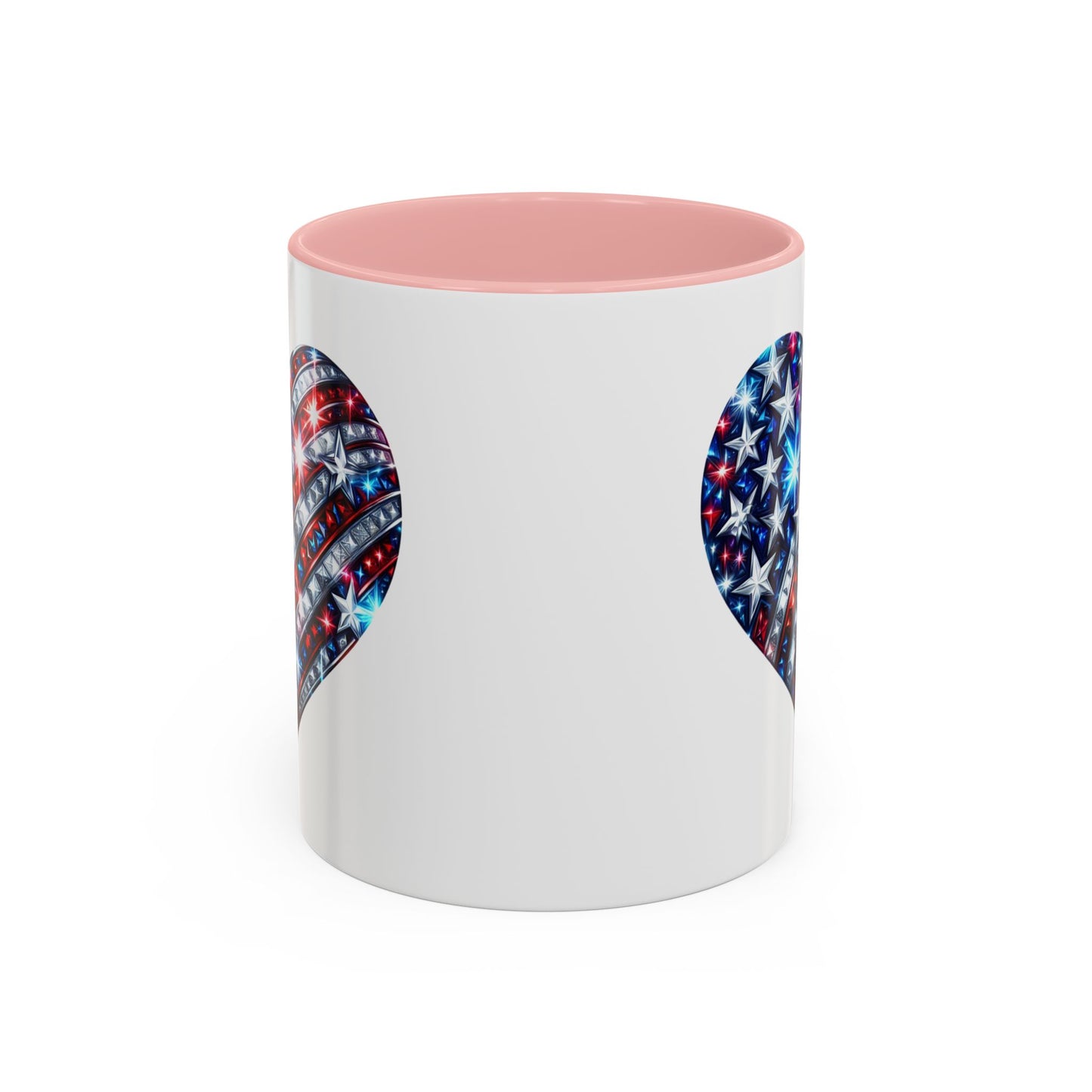4th of July Mug - USA Sparkle Heart