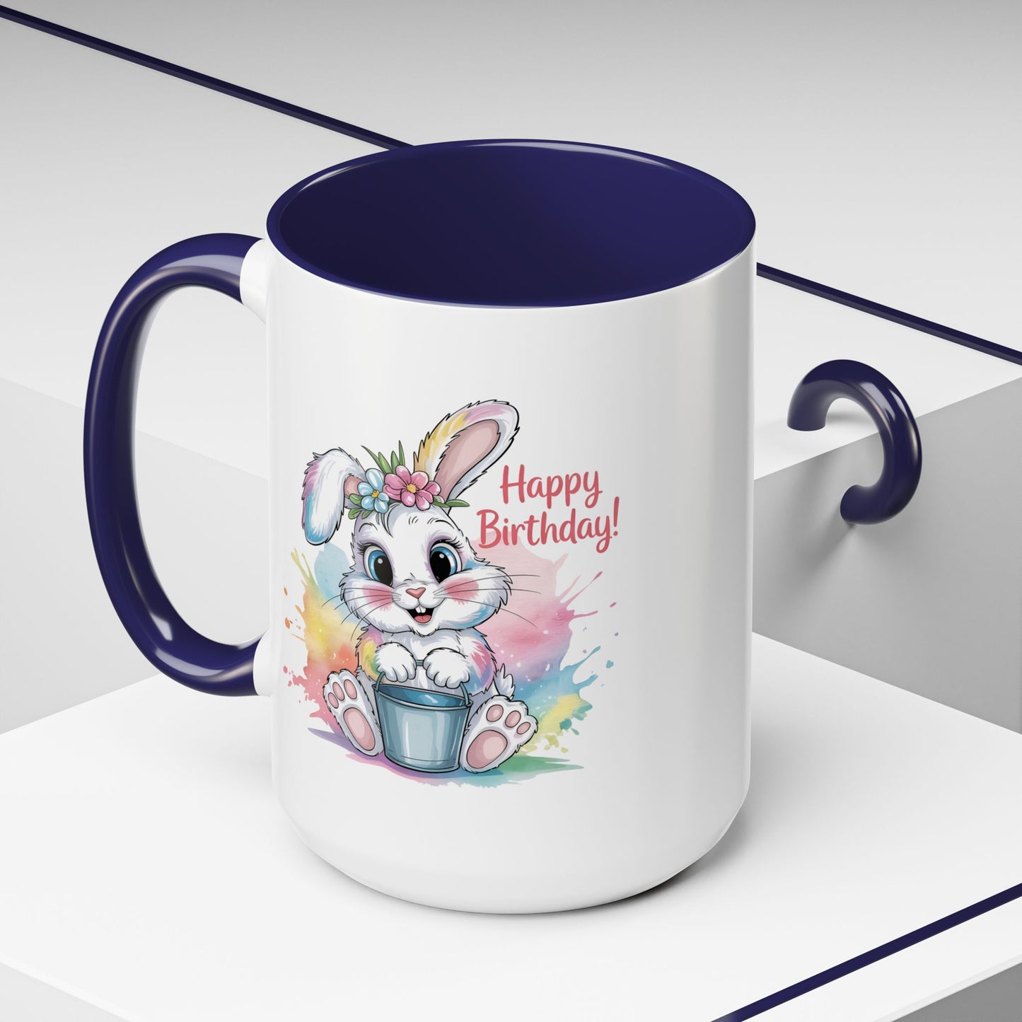 Birthday Mug - Happy Birthday Cute Bunny