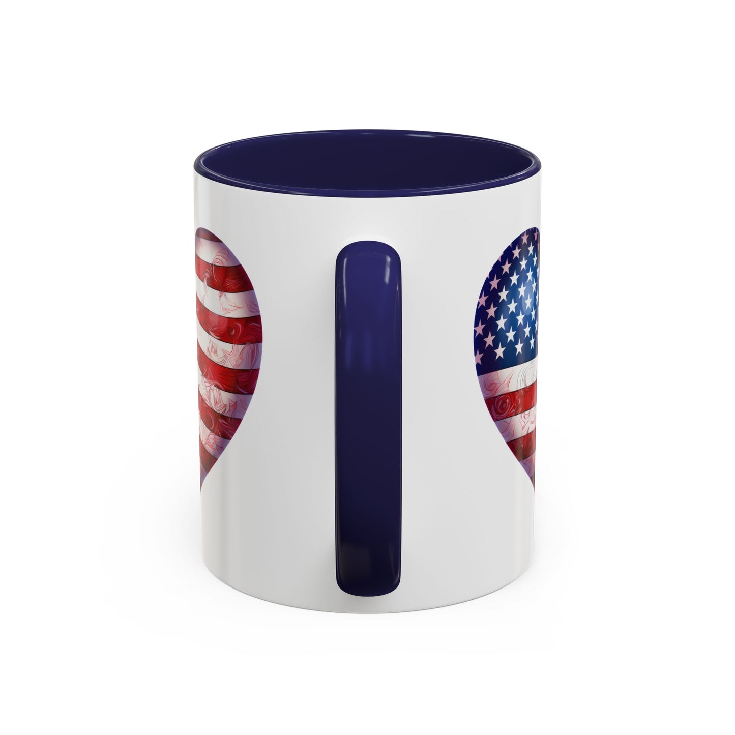4th of July Mug - Heart American Flag