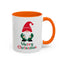 Christmas Mug - Merry Christmas Green & Red Text Gnome Candy Cane