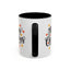 Christmas Mug - Merry Christmas Black Text Fall Leaves