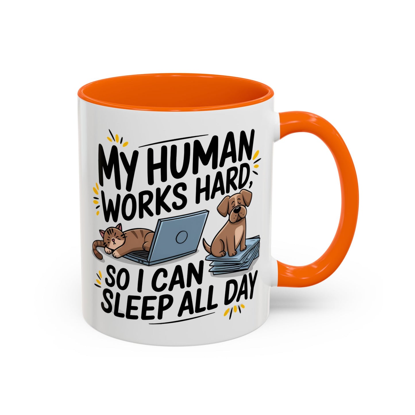 Animal Mug - My Human Works Hard