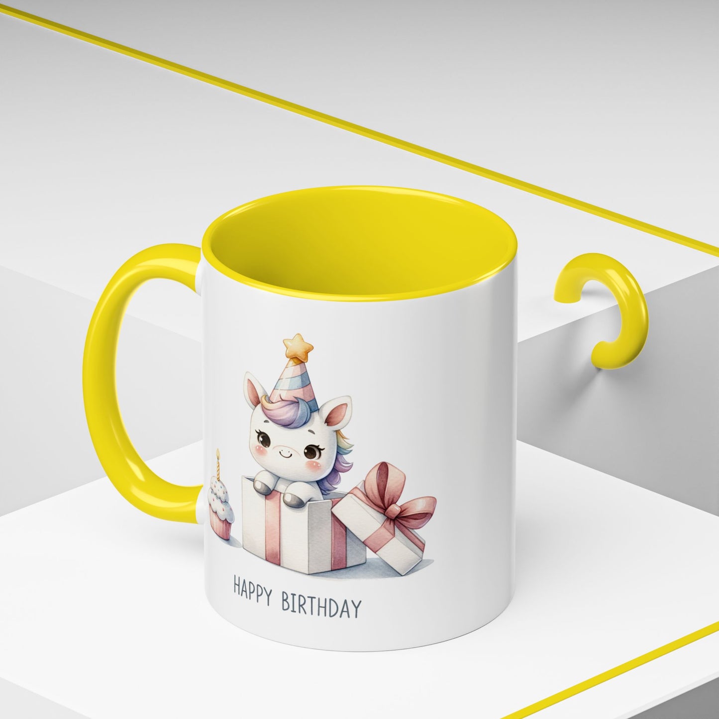 Birthday Mug - Unicorn With Present