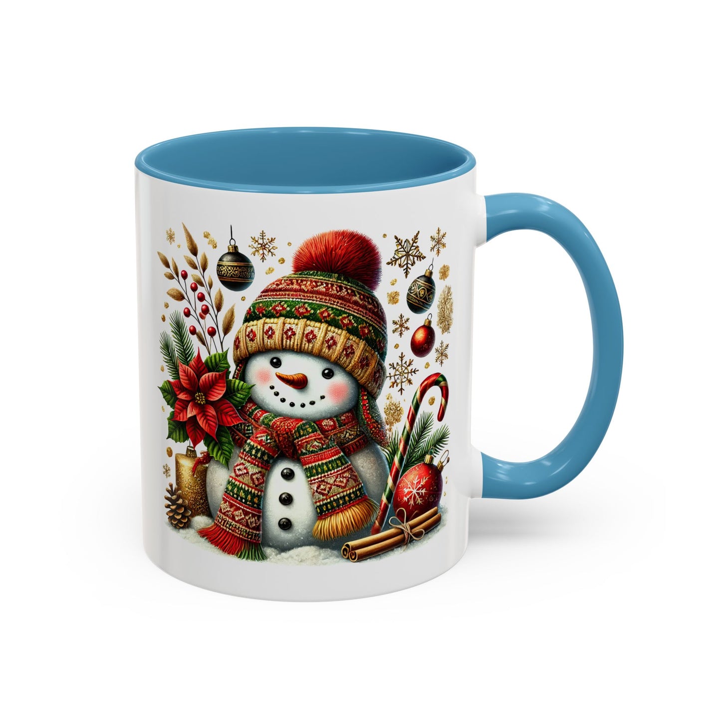 Christmas Mug - Snowman with Christmas Decorations