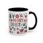 Christmas Mug - Merry Christmas Red White & Green Text Collage